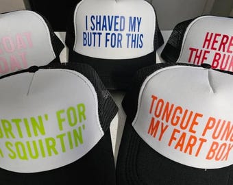 Custom Funny Trucker Hat Personalized Gag Gift For Team with Your Sayings Parties  Bachelor