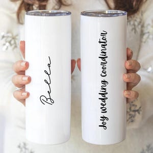 Personalized Glass Tumbler: Custom Name Bridesmaid Proposal Cup Birthday Gift Wedding Party gift