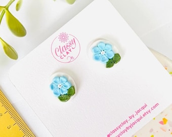 Flower Stud Earrings | Polymer clay 3D floral studs