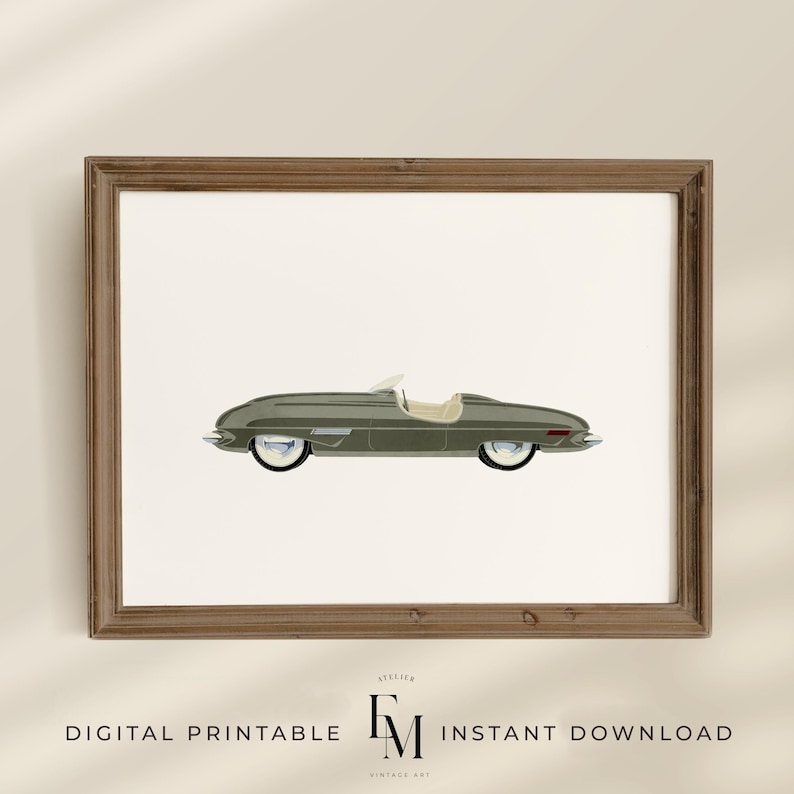 Timeless vehicle artwork making a perfect gift for young car lovers