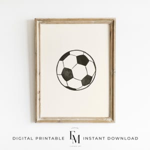 Soccer Ball Poster Sports Themed Baby Boy Nursery Art Soccer Boys Room Wall Art Sport Kids Room Soccer Decor Office Boys Sports Poster Gift