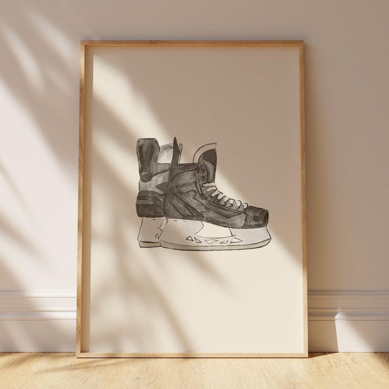 Hockey player wall art celebrating sport and activity