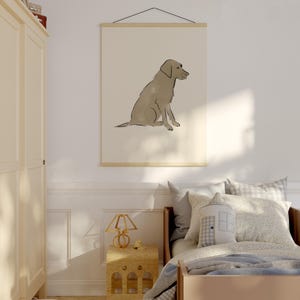 Golden Retriever Nursery Print Timeless Dog Printable Retriever Nursery Art Big Boy Room Art Puppy Print Labrador Boys Decor Dog Nursery Art image 3
