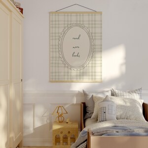 Warm farmhouse book poster for book lovers and young readers