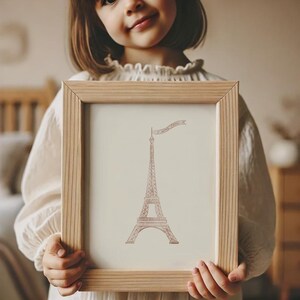 Elegant nursery wall art celebrating French chic and youthful charm
