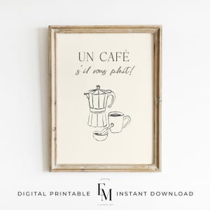 Minimal coffee wall art for chic kitchen decor