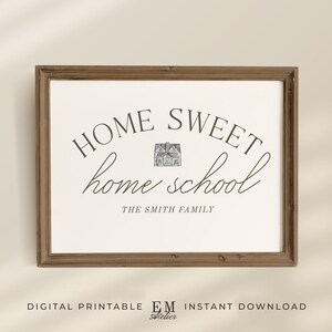 Printable homeschool sign perfect for celebrating your family’s education journey