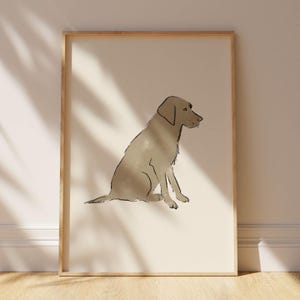 Warm and charming Golden Retriever print for dog lovers' decor
