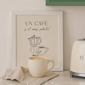 Cute coffee bar wall art making a perfect gift for coffee fans