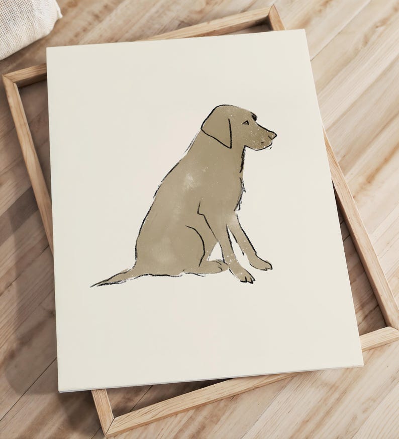Golden Retriever Nursery Print Timeless Dog Printable Retriever Nursery Art Big Boy Room Art Puppy Print Labrador Boys Decor Dog Nursery Art image 7