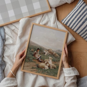 Spring-inspired printable gallery wall with classic art and vintage illustrations