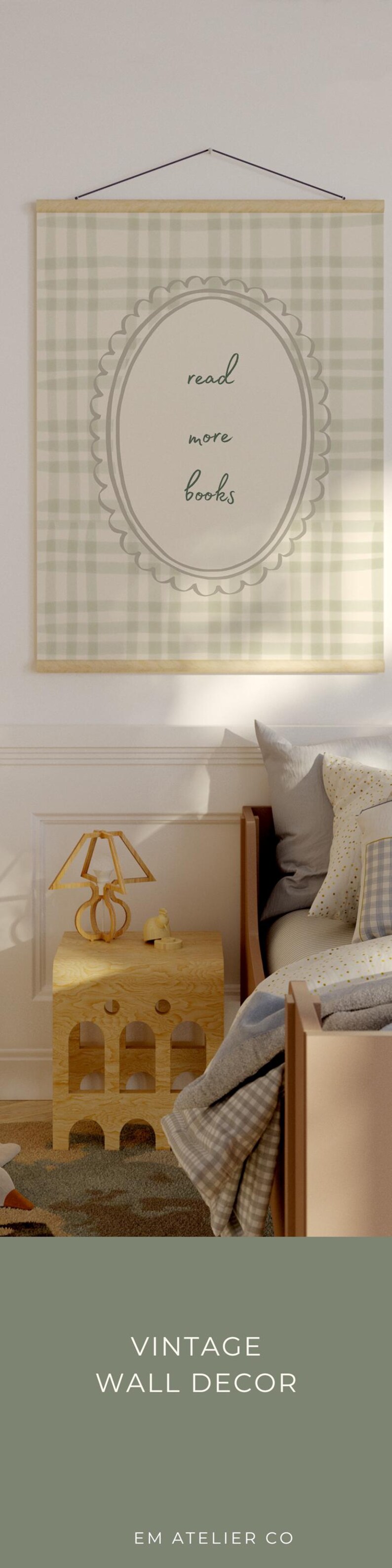 Printable wall art celebrating the joy of books and learning