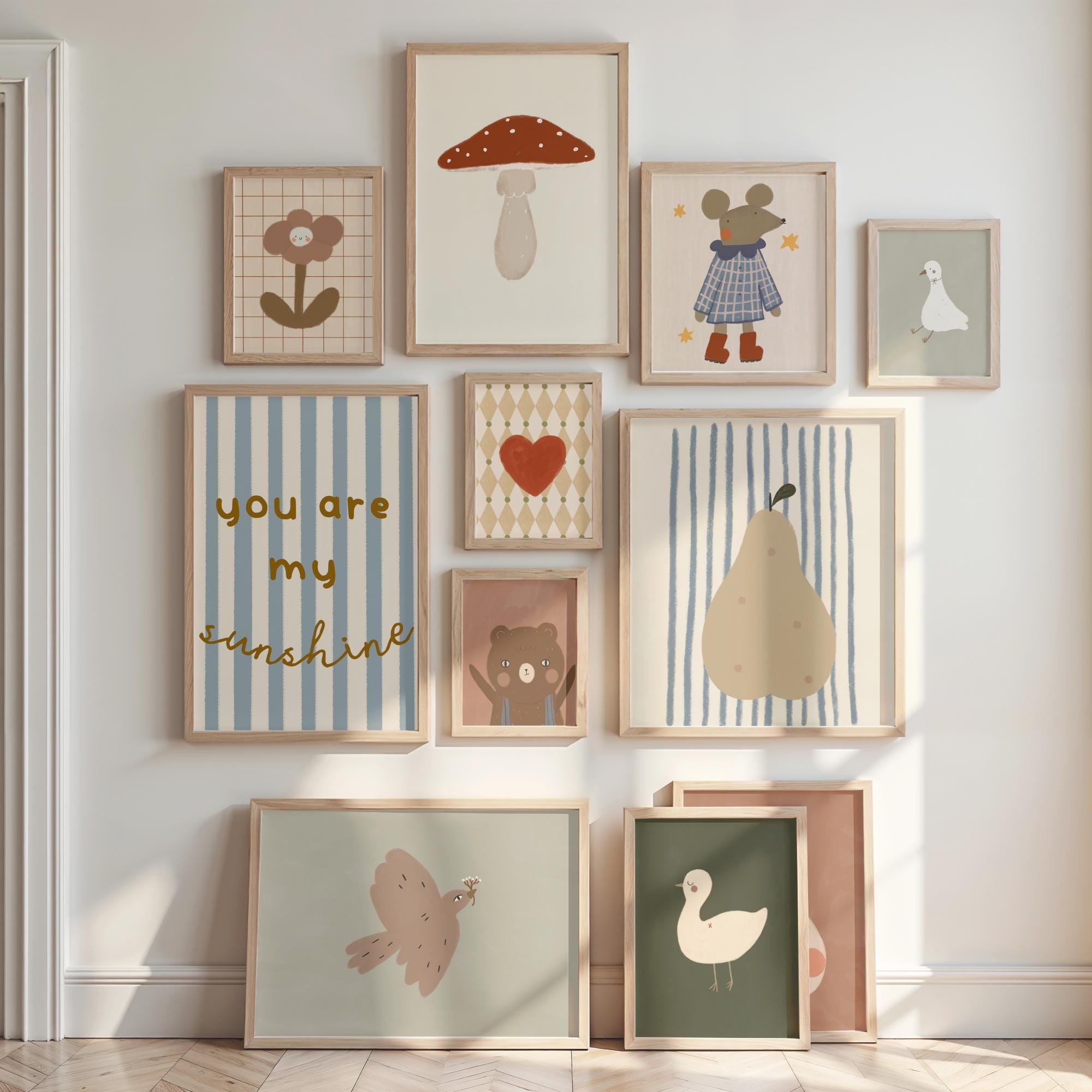 50 Kids Room Prints Playroom Wall Art Set Printable Nursery Decor ...