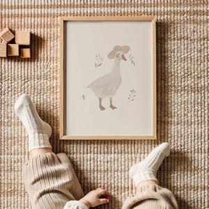 Cottagecore-inspired gender-neutral wall art collection for baby rooms.