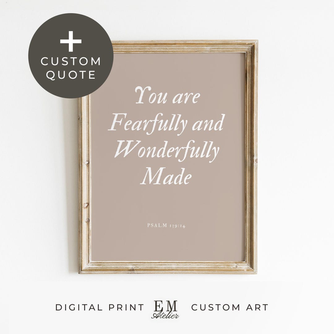 Custom Bible Wall Print Scripture Poster Custom Christian Art Quote ...