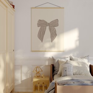 Pink Bow Art Print Nursery Coquette Decor Vintage Nursery Wall Art Coquette Print Girl Room Wall Print Girl Nursery Decor Pink Girl Room Art image 5