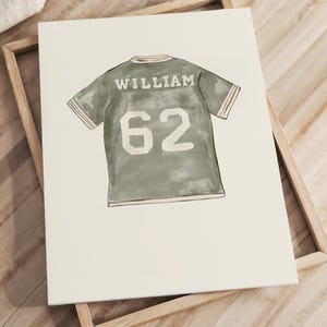 Personalized soccer boy room wall art custom name number vintage style digital download
