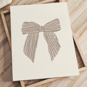 Pink Bow Art Print Nursery Coquette Decor Vintage Nursery Wall Art Coquette Print Girl Room Wall Print Girl Nursery Decor Pink Girl Room Art image 2