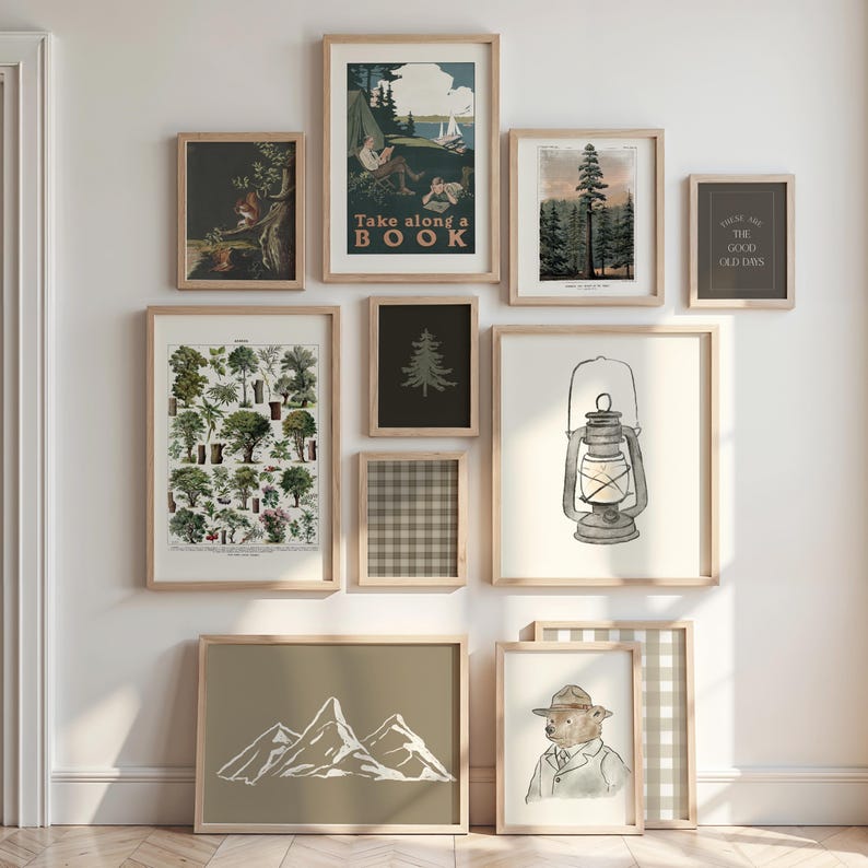 Forest and mountain set for rustic playful decor