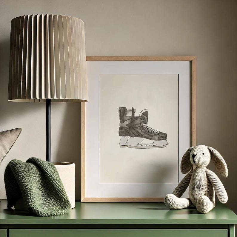 Modern nursery print perfect for active young athletes