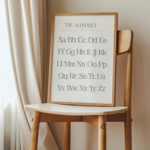 Educational Gallery Wall Set of 25 Prints Muted Tones Classroom Poster Vintage Homeschool Wall Art Toddler Learning Print ABC Playroom Decor image 8