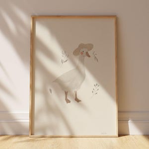 Silly Goose printable wall art for gender-neutral nurseries and kids' rooms.