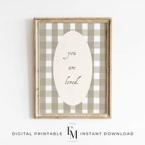 You Are Loved sage green nursery quote for serene decor