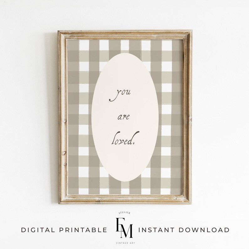You Are Loved sage green nursery quote for serene decor