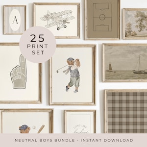 Retro athletic posters perfect for nurseries and playrooms