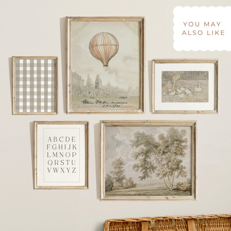 Goose Printable Vintage Gallery Wall Art Set of 4 Neutral Child Prints Earthy Tones Digital Print Silly Little Goose Duck Gender Neutral Art image 16