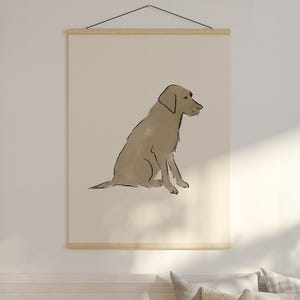 Labrador-themed puppy art ideal for a big boy room or nursery.