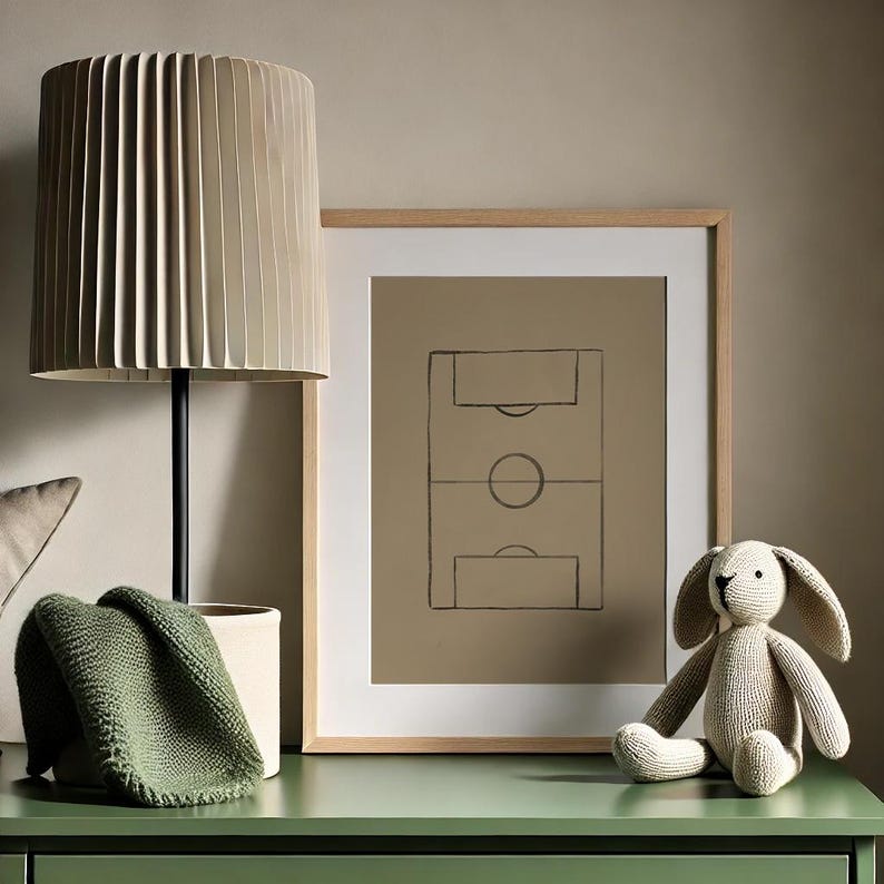 Authentic sports decor for nursery or game room ambiance