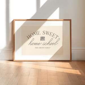 Unique homeschool room sign in rustic style for family-inspired decor