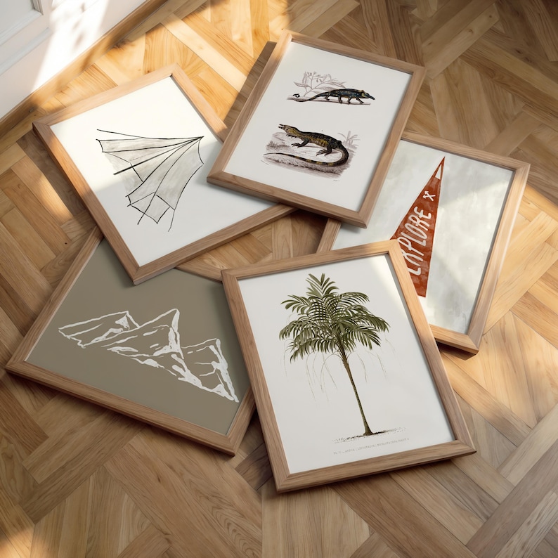 Classic dinosaur artwork perfect for playrooms and nurseries