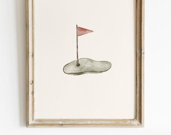 Lámina de golf para la habitación del bebé niño. Arte para la habitación del niño. Lámina de golf para la habitación del bebé. Póster vintage de golf para la habitación del bebé. Arte de golf para la sala de juegos.
