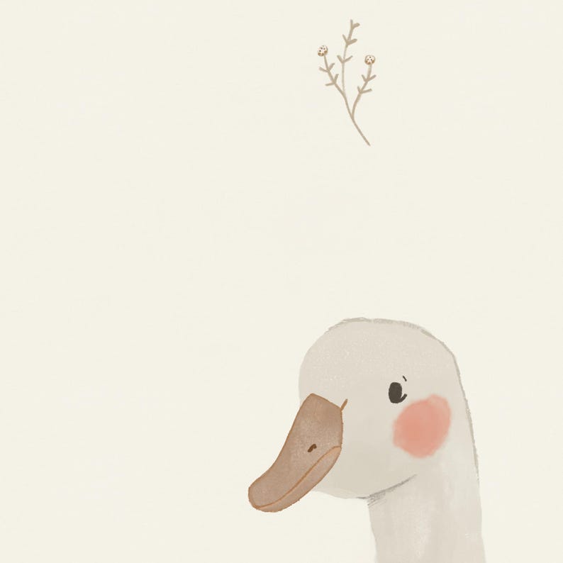 Goose Printable Vintage Gallery Wall Art Set of 4 Neutral Child Prints Earthy Tones Digital Print Silly Little Goose Duck Gender Neutral Art image 11
