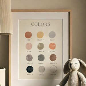 preschool and teacher classroom art print perfect for teaching colors