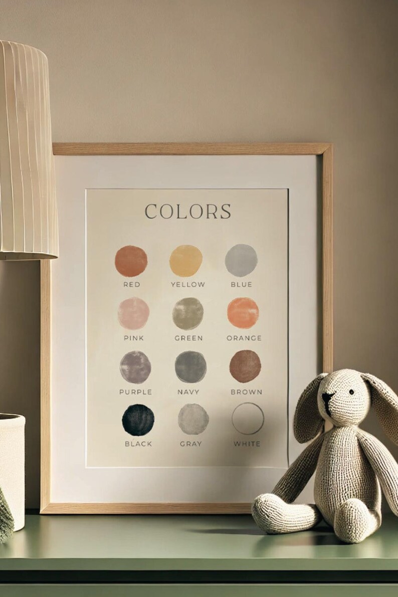 preschool and teacher classroom art print perfect for teaching colors