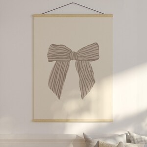 Coquette-inspired pink artwork, ideal for a pastel aesthetic nursery or playroom.