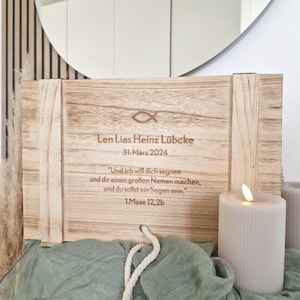 Holzkiste - personalisiertes Geschenk zur Konfirmation | Kommunion | Jugendweihe - individuell, handgemacht,  nachhaltig - Erinnerungskiste