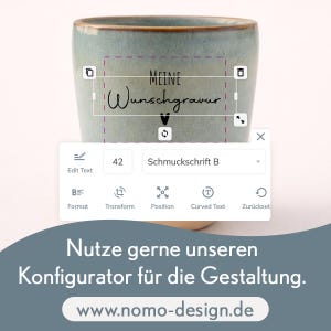 Personalized ceramic mug – 300ml stoneware cup with custom engraving – gift for weddings, engagements, anniversaries, brides and grooms image 3