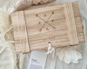 Vatertag Papa Geschenkbox Erinnerungskiste Erinnerungsbox Aufbewahrung Holzkiste mit freier Gravur - personalisiertes Geschenk graviert