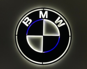 Metal LED Lighted Car Logo, Car Led Sign, Garage Accessories, Wall Gifts, Wall Decor, Wall art, Gift For Car Lovers