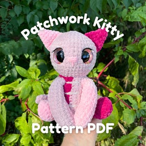 Patchwork Kitty Crochet Pattern PDF