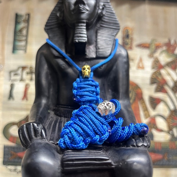 Mummy Paracord Necklace Gold\Silver Skull