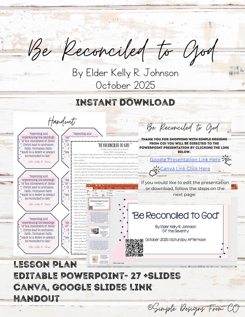 Be Reconciled to God by Elder Kelly R. Johnson October 2025 General ...