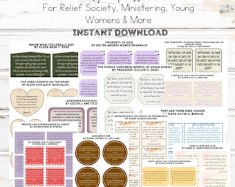 October 2025 General Conference Handouts & Quotes | Relief Society, Ministering, YW, Elders Quorum | Instant Download