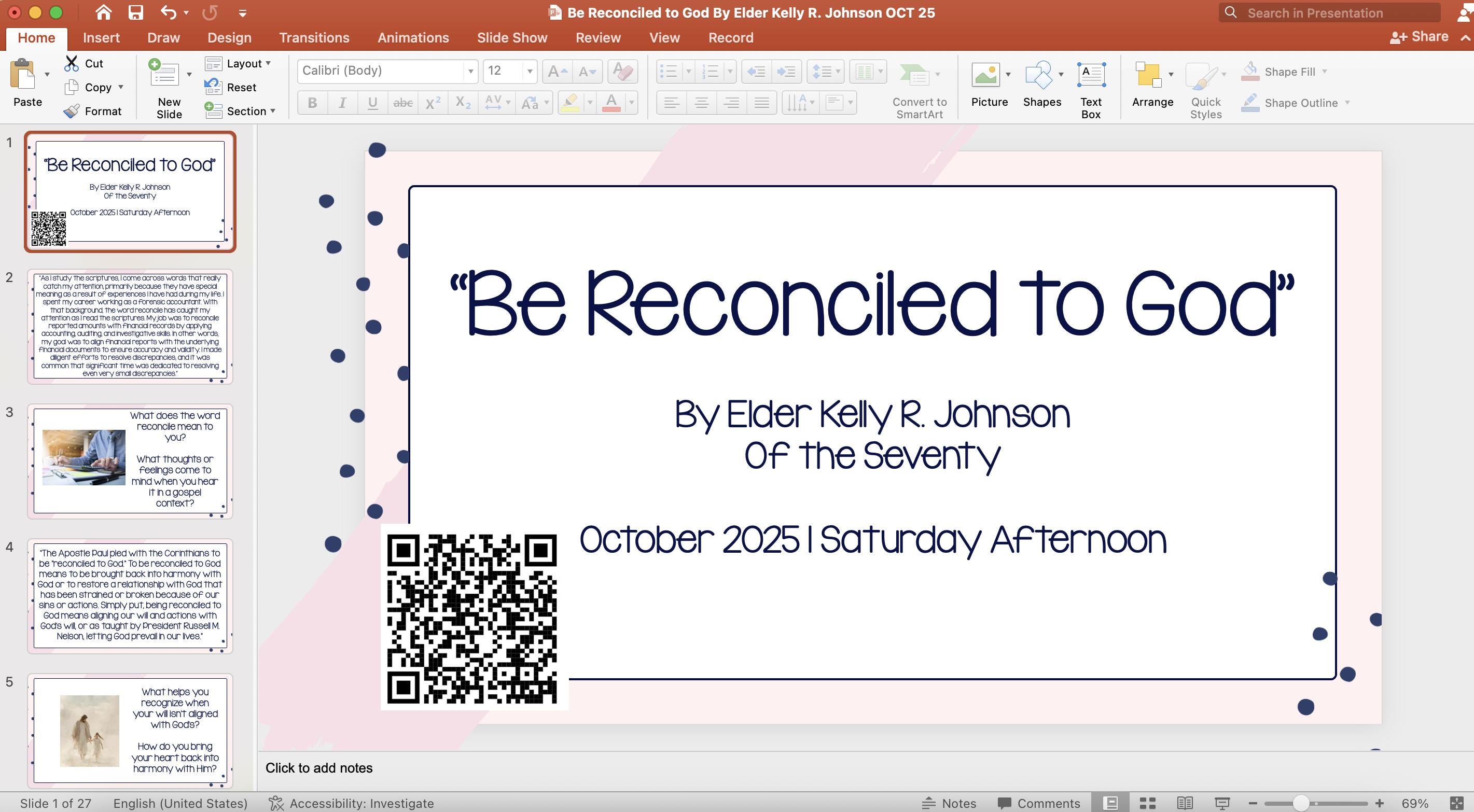 Be Reconciled to God by Elder Kelly R. Johnson October 2025 General ...