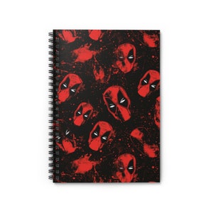 Deadpool Blood Splatter Spiral Notebook