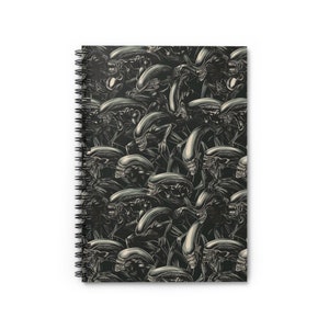ALIENS Xenomorph Spiral Ruled Line Notebook